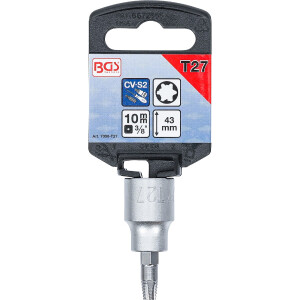 BGS 7098-T27 Schraubenausdreher-Bit-Einsatz | Antrieb Innenvierkant 10 mm (3/8") | für defektes T-Profil (für Torx) T27