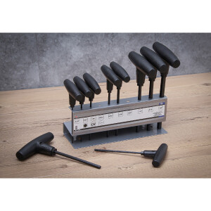 BGS Diy 7099 Schraubendreher-Satz mit T-Griff | Zollmaße | Innensechskant 3/32" - 3/8" | 10-tlg.