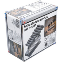 BGS Diy 7099 Schraubendreher-Satz mit T-Griff | Zollmaße | Innensechskant 3/32" - 3/8" | 10-tlg.