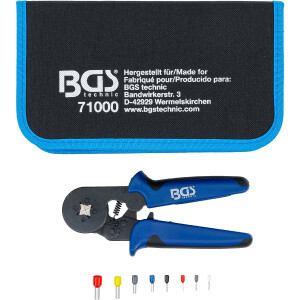 BGS 71000 Crimpzange für Aderendhülsen 0,25 - 10 mm² | mit Aderendhülsen-Sortiment 0,5 - 10 mm²