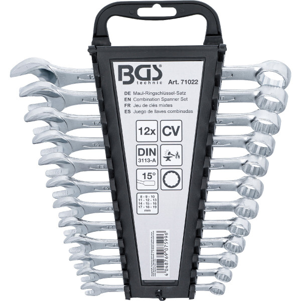 BGS 71022 Maul-Ringschlüssel-Satz | SW 8 - 19 mm | 12-tlg.