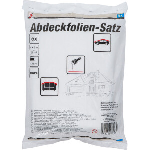 BGS Diy 71031 Abdeckfolien-Satz | HDPE | transparent | 4 x 5 m | 20 m² | 5-tlg.