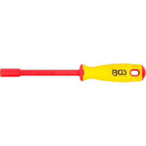 BGS 71086 VDE-Steckschlüssel-Schraubendreher | Sechskant | SW 6 mm | Klingenlänge 125 mm