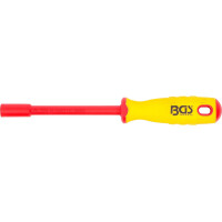 BGS 71086 VDE-Steckschlüssel-Schraubendreher | Sechskant | SW 6 mm | Klingenlänge 125 mm