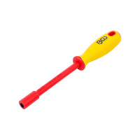BGS 71087 VDE-Steckschlüssel-Schraubendreher | Sechskant | SW 7 mm | Klingenlänge 125 mm