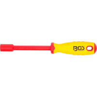 BGS 71090 VDE-Steckschlüssel-Schraubendreher | Sechskant | SW 10 mm | Klingenlänge 125 mm