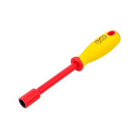 BGS 71093 VDE-Steckschlüssel-Schraubendreher | Sechskant | SW 13 mm | Klingenlänge 125 mm