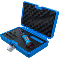 BGS 7122 Drehmomentschrauber-Satz | mit Bit-Satz | Abtrieb Außenvierkant 6,3 mm (1/4") | 1 - 8 Nm | 22-tlg.