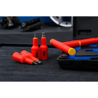 BGS 7131 VDE-Bit-Einsatz-Satz | Antrieb Innenvierkant 12,5 mm (1/2") | T-Profil (für Torx) T20 - T55 | 10-tlg.