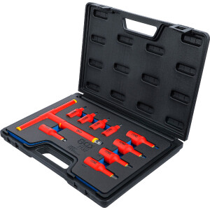 BGS 7132 VDE-Bit-Einsatz-Satz | Antrieb Innenvierkant 10 mm (3/8") / 12,5 mm (1/2") | Innensechskant 4 - 10 mm | 10-tlg.