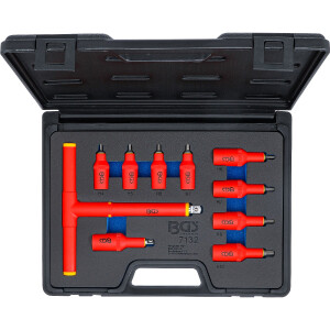 BGS 7132 VDE-Bit-Einsatz-Satz | Antrieb Innenvierkant 10 mm (3/8") / 12,5 mm (1/2") | Innensechskant 4 - 10 mm | 10-tlg.