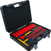 BGS 7137 VDE-Steckschlüssel- und Bit-Einsatz-Satz | Antrieb Innenvierkant 10 mm (3/8") | 19-tlg.
