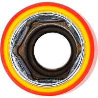 BGS 72067 VDE-Steckschlüssel-Einsatz Sechskant | Antrieb Innenvierkant 12,5 mm (1/2") | SW 17 mm