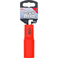 BGS 72068 VDE-Steckschlüssel-Einsatz Sechskant | Antrieb Innenvierkant 12,5 mm (1/2") | SW 18 mm