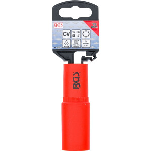 BGS 72069 VDE-Steckschlüssel-Einsatz Sechskant | Antrieb Innenvierkant 12,5 mm (1/2") | SW 19 mm