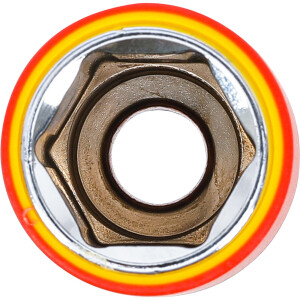 BGS 72072 VDE-Steckschlüssel-Einsatz Sechskant | Antrieb Innenvierkant 12,5 mm (1/2") | SW 22 mm