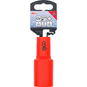 BGS 72074 VDE-Steckschlüssel-Einsatz Sechskant | Antrieb Innenvierkant 12,5 mm (1/2") | SW 24 mm
