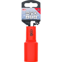 BGS 72074 VDE-Steckschlüssel-Einsatz Sechskant | Antrieb Innenvierkant 12,5 mm (1/2") | SW 24 mm