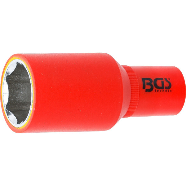 BGS 72077 VDE-Steckschlüssel-Einsatz Sechskant | Antrieb Innenvierkant 12,5 mm (1/2") | SW 27 mm