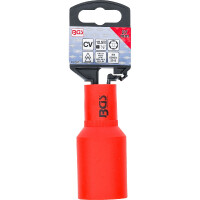 BGS 72077 VDE-Steckschlüssel-Einsatz Sechskant | Antrieb Innenvierkant 12,5 mm (1/2") | SW 27 mm