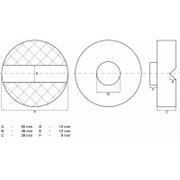BGS 72108 Gummiauflage | für Wagenheber | 65 x 38 mm