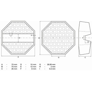 BGS 72109 Gummiauflage | für Wagenheber | 70 x 70 x...