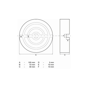 BGS 72110 Gummiauflage | für Wagenheber | Ø 105 mm