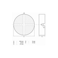 BGS 72111 Gummiauflage | für Wagenheber | 125 x 27 mm