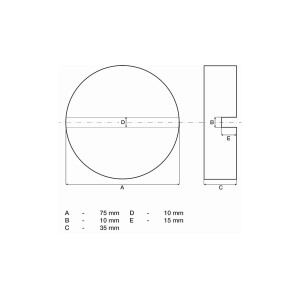 BGS 72112 Gummiauflage | für Wagenheber | 75 x 35 mm