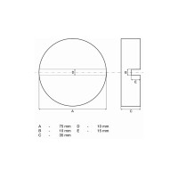 BGS 72112 Gummiauflage | für Wagenheber | 75 x 35 mm