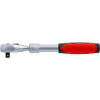 BGS Diy 72113 Umschaltknarren-Satz | ausziehbar | Abtrieb Außenvierkant 6,3 mm (1/4") - 10 mm (3/8") - 12,5 mm (1/2") | 3-tlg.