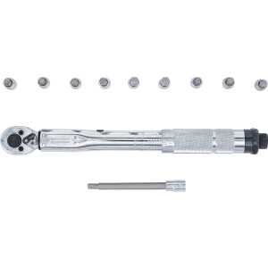BGS Diy 72118 Drehmomentschlüssel-Satz | Abtrieb Außenvierkant 6,3 mm (1/4") | 2 - 24 Nm | 11-tlg.