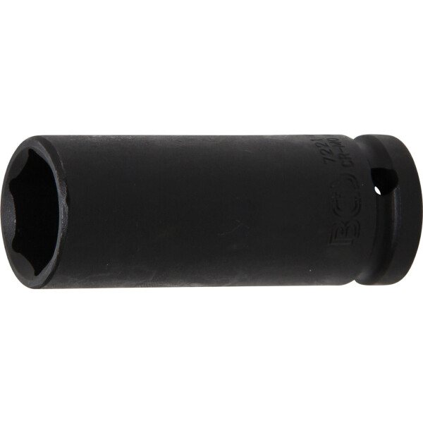 BGS 7221 Kraft-Steckschlüssel-Einsatz Sechskant, tief | Antrieb Innenvierkant 12,5 mm (1/2") | SW 21 mm