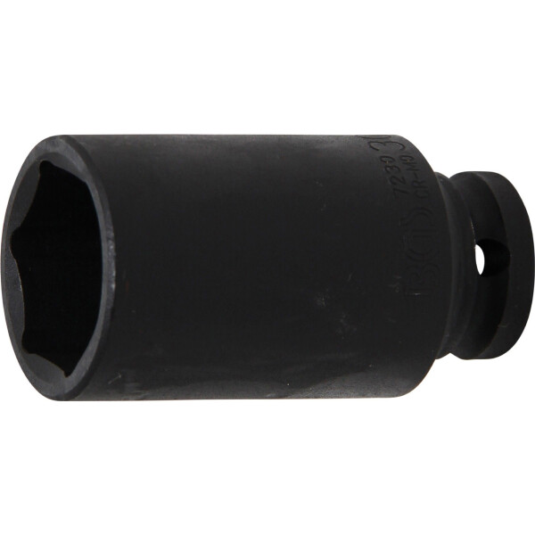 BGS 7230 Kraft-Steckschlüssel-Einsatz Sechskant, tief | Antrieb Innenvierkant 12,5 mm (1/2") | SW 30 mm