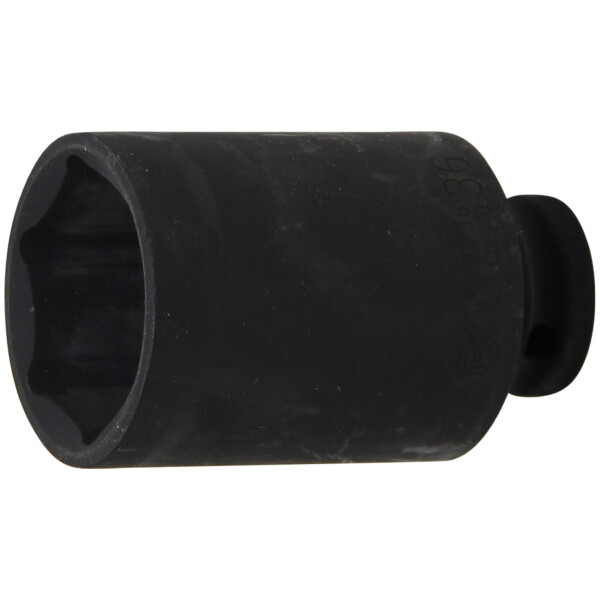 BGS 7236 Kraft-Steckschlüssel-Einsatz Sechskant, tief | Antrieb Innenvierkant 12,5 mm (1/2") | SW 36 mm