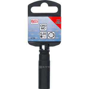 BGS 7269 Kraft-Steckschlüssel-Einsatz Sechskant, tief | Antrieb Innenvierkant 6,3 mm (1/4") | SW 10 mm