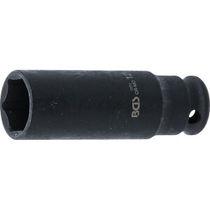 BGS 7271 Kraft-Steckschlüssel-Einsatz Sechskant, tief | Antrieb Innenvierkant 6,3 mm (1/4") | SW 12 mm