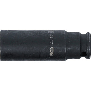 BGS 7271 Kraft-Steckschlüssel-Einsatz Sechskant, tief | Antrieb Innenvierkant 6,3 mm (1/4") | SW 12 mm