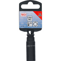 BGS 7271 Kraft-Steckschlüssel-Einsatz Sechskant, tief | Antrieb Innenvierkant 6,3 mm (1/4") | SW 12 mm