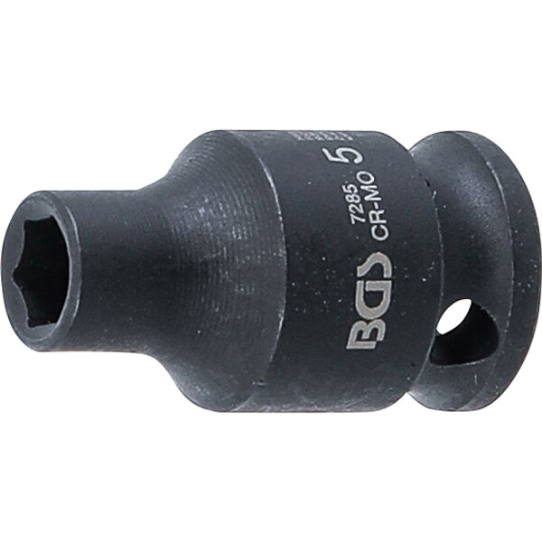 BGS 7285 Kraft-Steckschlüssel-Einsatz Sechskant | Antrieb Innenvierkant 6,3 mm (1/4") | SW 5 mm