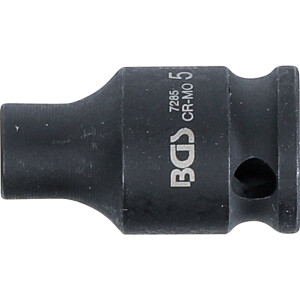 BGS 7285 Kraft-Steckschlüssel-Einsatz Sechskant | Antrieb Innenvierkant 6,3 mm (1/4") | SW 5 mm