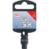 BGS 7286 Kraft-Steckschlüssel-Einsatz Sechskant | Antrieb Innenvierkant 6,3 mm (1/4") | SW 6 mm