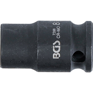 BGS 7288 Kraft-Steckschlüssel-Einsatz Sechskant | Antrieb Innenvierkant 6,3 mm (1/4") | SW 8 mm
