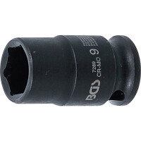 BGS 7289 Kraft-Steckschlüssel-Einsatz Sechskant | Antrieb Innenvierkant 6,3 mm (1/4") | SW 9 mm