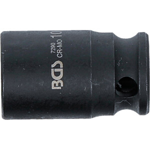 BGS 7290 Kraft-Steckschlüssel-Einsatz Sechskant | Antrieb Innenvierkant 6,3 mm (1/4") | SW 10 mm
