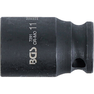 BGS 7291 Kraft-Steckschlüssel-Einsatz Sechskant | Antrieb Innenvierkant 6,3 mm (1/4") | SW 11 mm