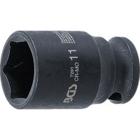BGS 7291 Kraft-Steckschlüssel-Einsatz Sechskant | Antrieb Innenvierkant 6,3 mm (1/4") | SW 11 mm