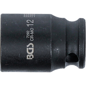 BGS 7292 Kraft-Steckschlüssel-Einsatz Sechskant | Antrieb Innenvierkant 6,3 mm (1/4") | SW 12 mm