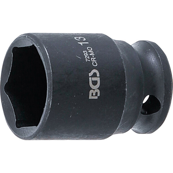 BGS 7293 Kraft-Steckschlüssel-Einsatz Sechskant | Antrieb Innenvierkant 6,3 mm (1/4") | SW 13 mm