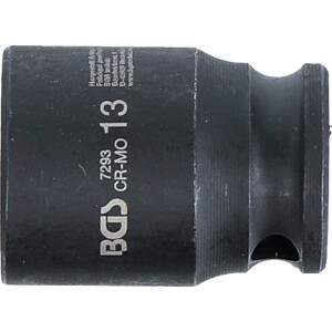 BGS 7293 Kraft-Steckschlüssel-Einsatz Sechskant | Antrieb Innenvierkant 6,3 mm (1/4") | SW 13 mm